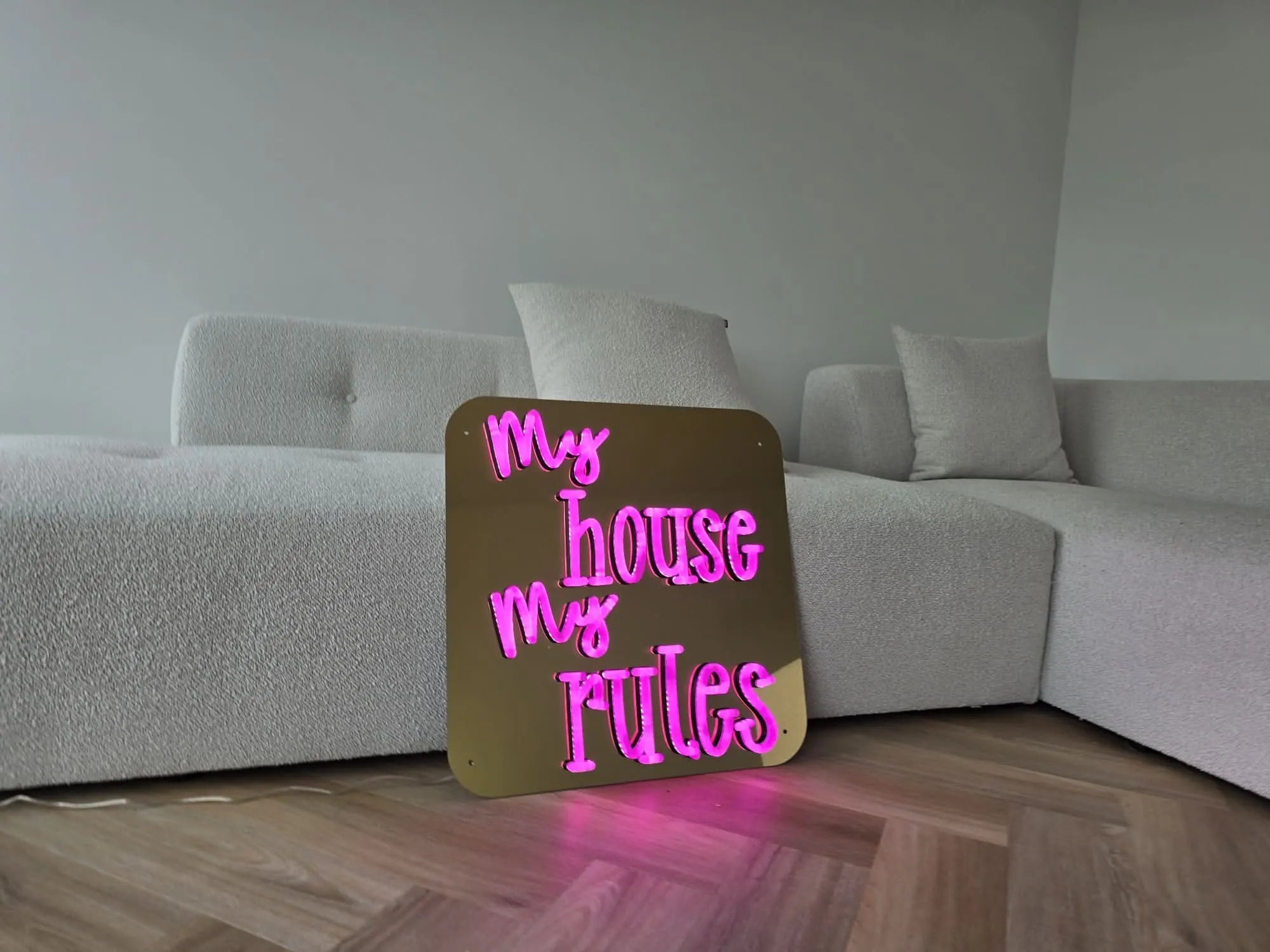 My House My Rules" Neon Sign - Dutch Neon Sign
