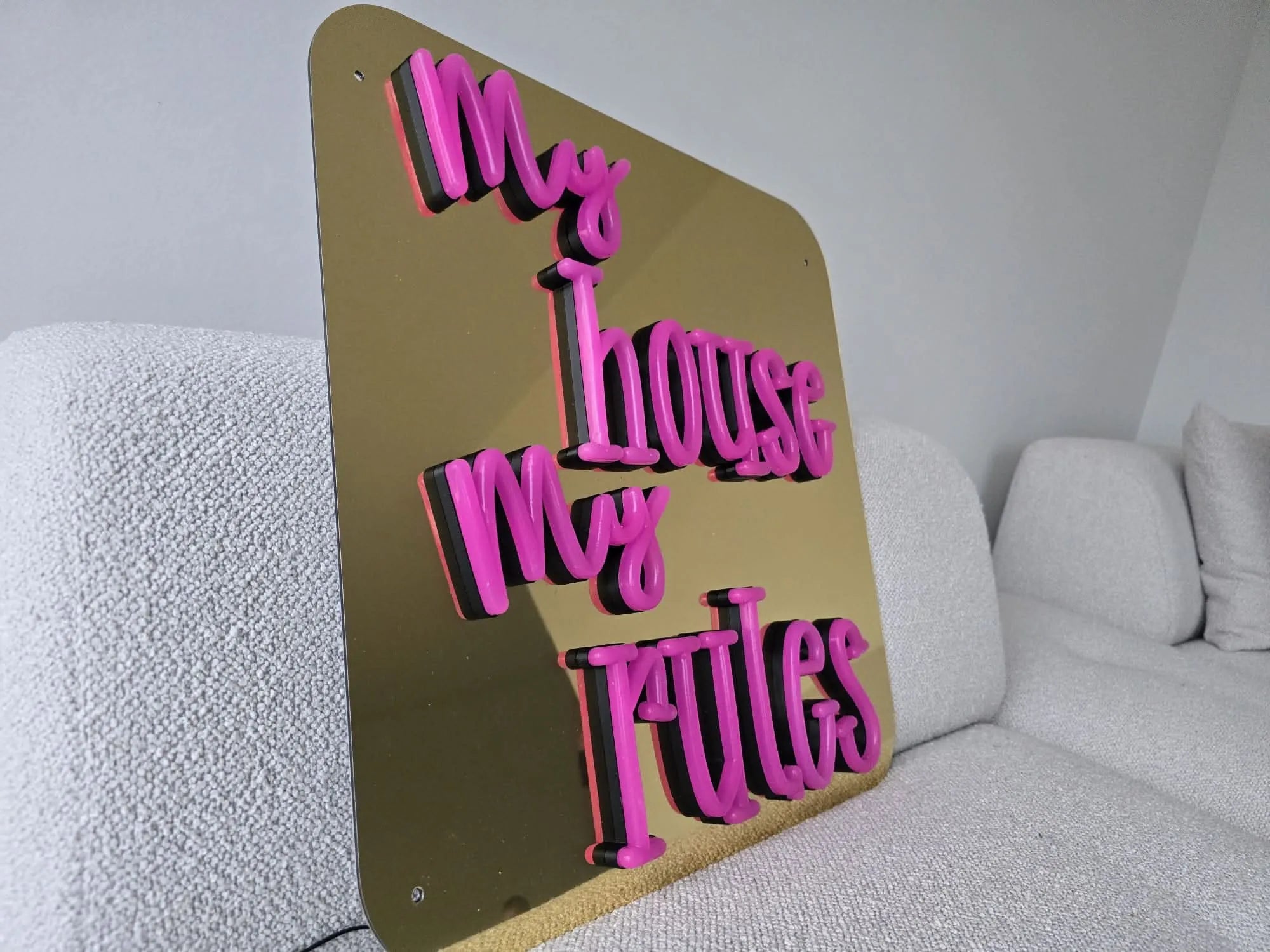 My House My Rules" Neon Sign - Dutch Neon Sign