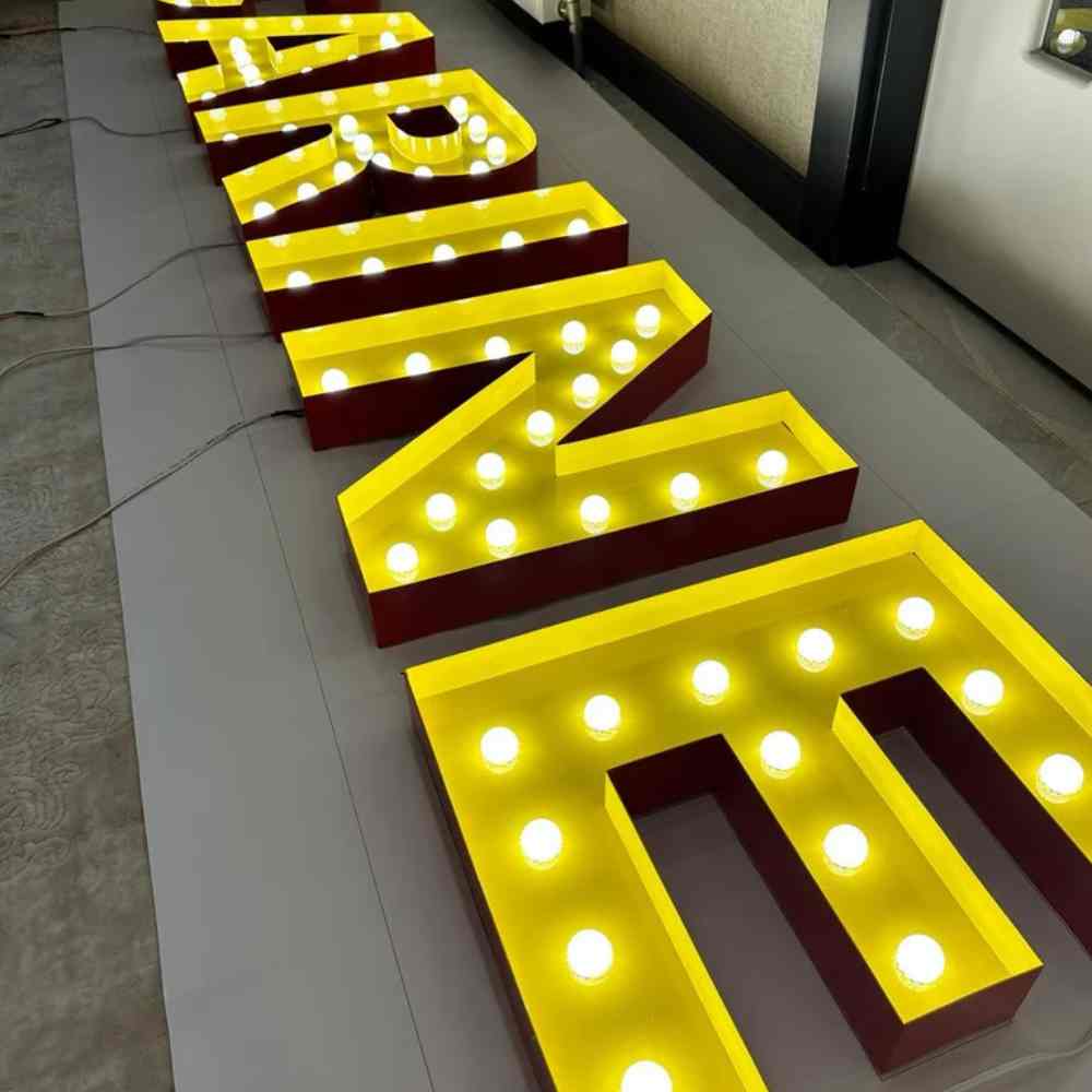 2D Vintage Marquee Letters