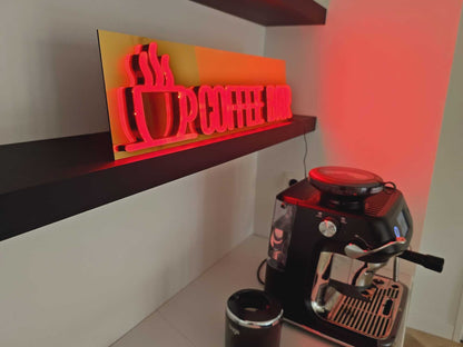 Coffe Bar neon sign, good vibes neonbord, neonbord, neon letters, neon reclame, neonborden voor restaurant , neon sign, neon letters